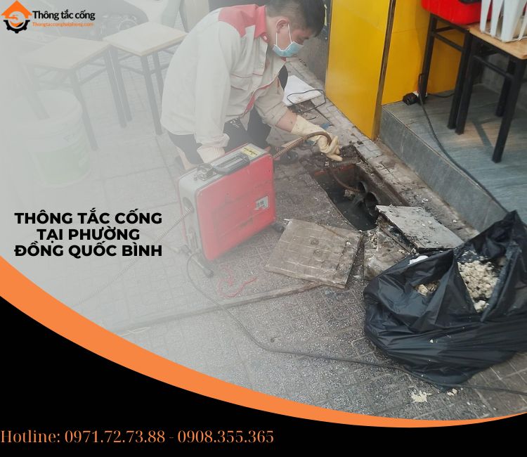 Thông tắc cống tại Phường Đồng Quốc Bình